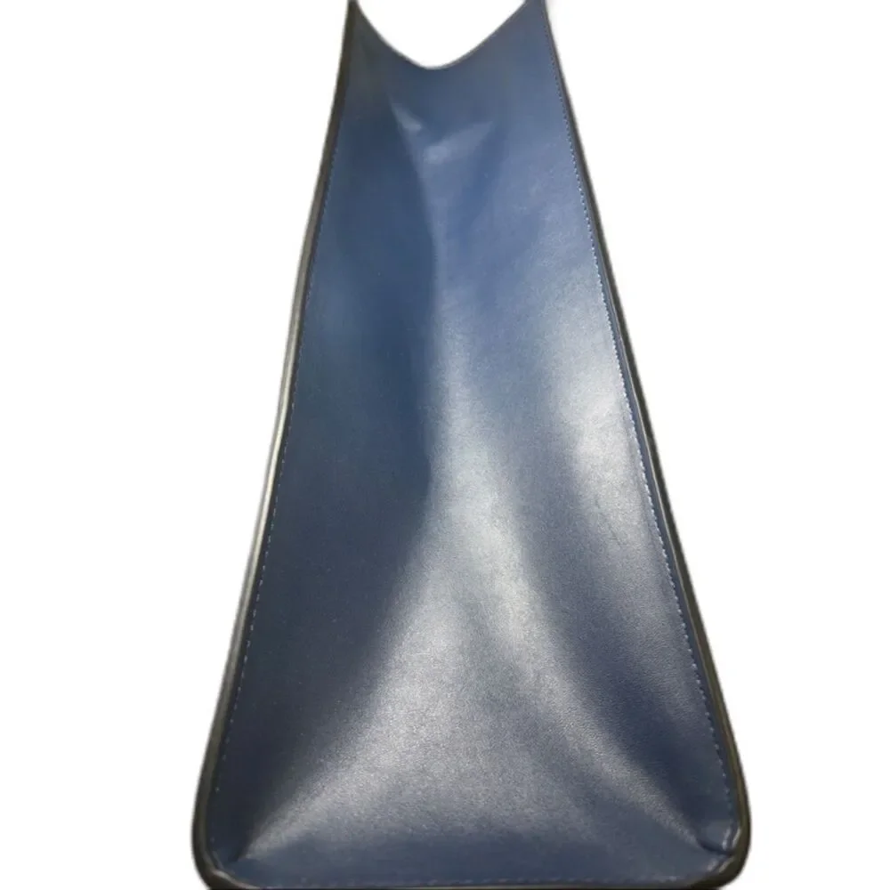 Michael Kors Cooper Tall Utility Tote Navy Leather Laptop Work Bag NWOT Mens